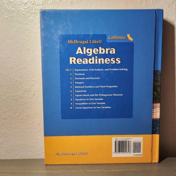 Algebra Readiness Textbook McDougal Littell Book Math school supplies ISBN-10 - Picture 2 of 4